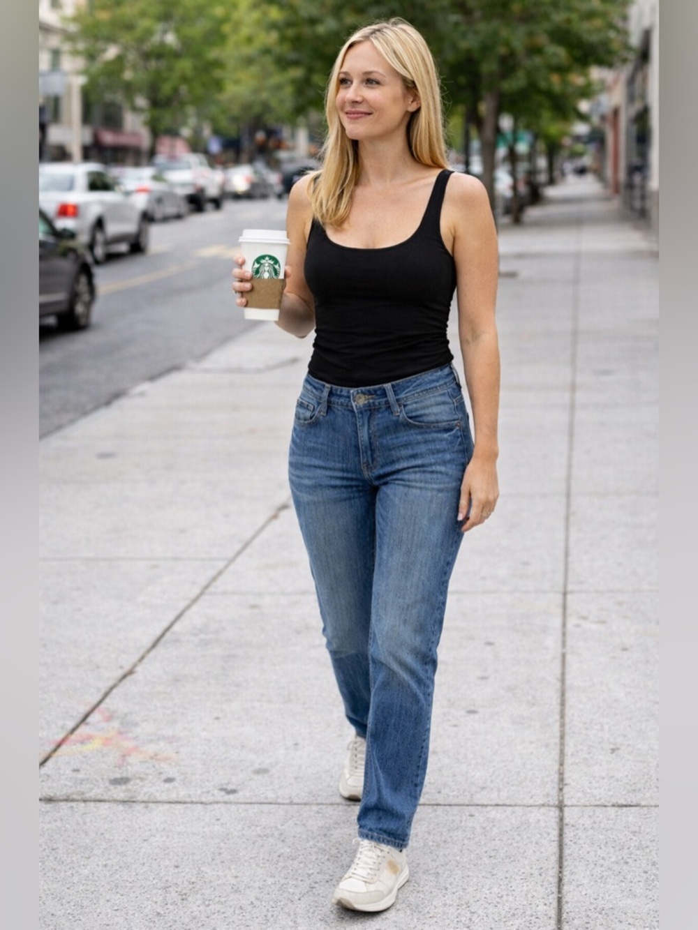 DL1961 Women's Straight Leg Jeans in Medium Blue